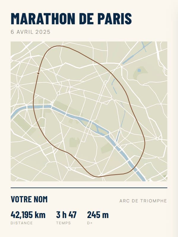 Affiche Marathon de Paris : exemple d’affiche