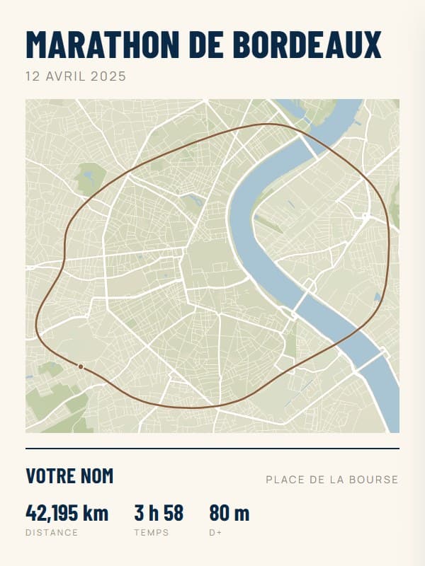 Affiche Marathon de Bordeaux : exemple d’affiche