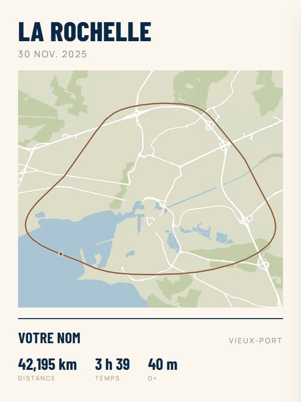 Affiche Marathon de La Rochelle : exemple d’affiche
