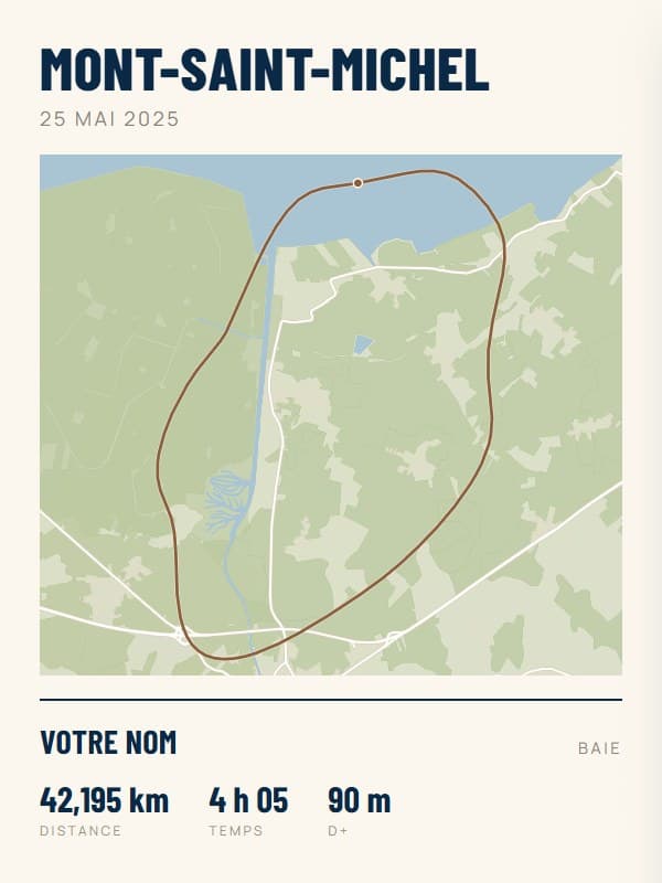 Affiche Marathon du Mont-Saint-Michel : exemple d’affiche