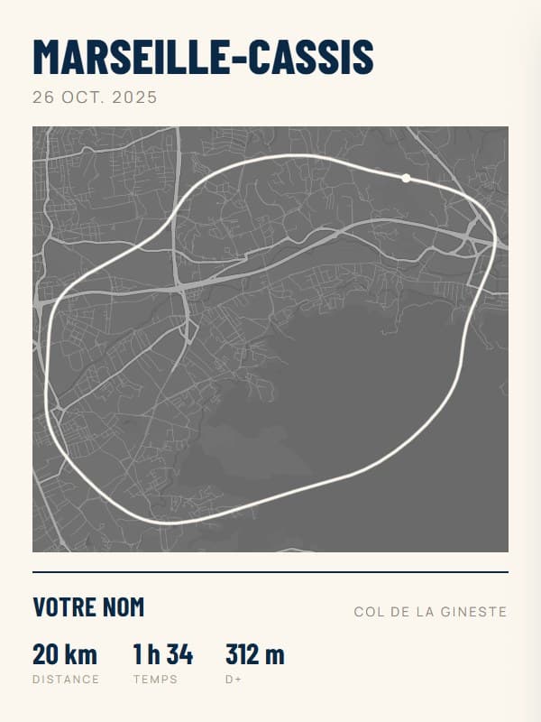 Affiche Marseille-Cassis, style granite