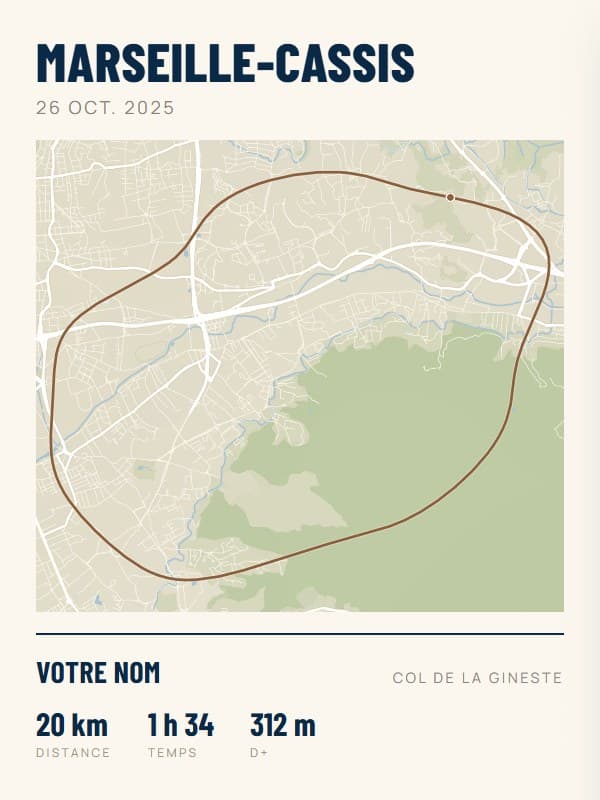 Affiche Marseille-Cassis : exemple d’affiche