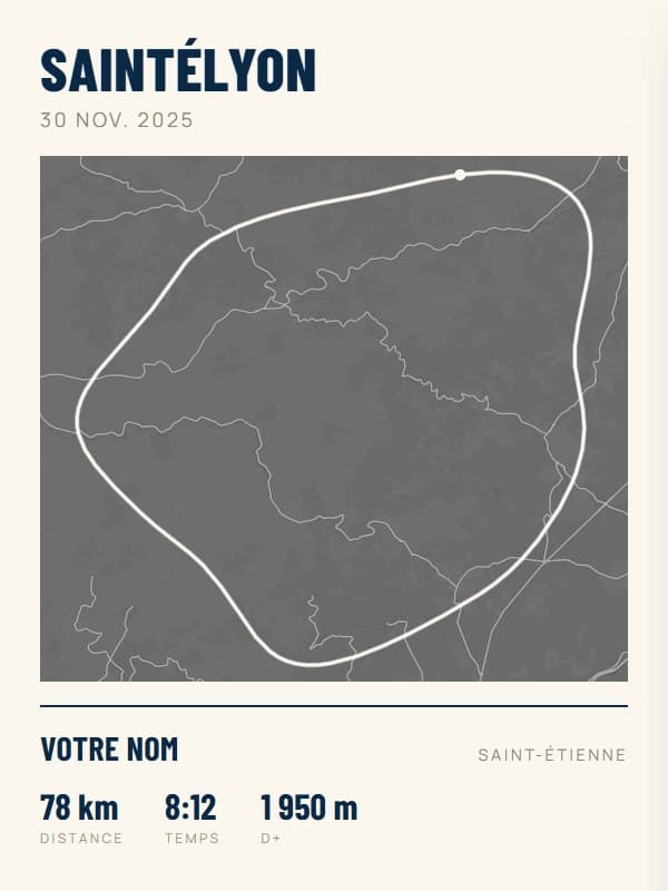 Affiche SaintéLyon, style granite