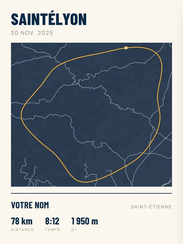 Affiche SaintéLyon, style navy