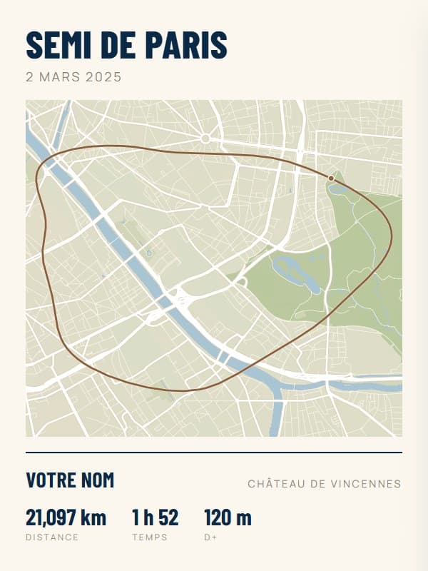 Affiche Semi-marathon de Paris : exemple d’affiche